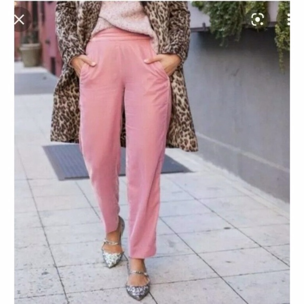 J. Crew Pink Cropped Ankle Pants